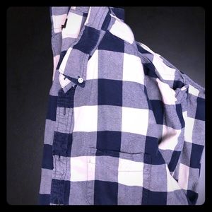 J. Crew relaxed button down shirt - navy/white - L